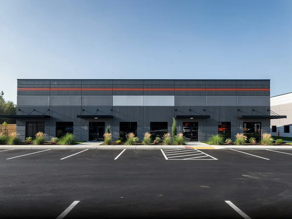 Triangle warehouse and industrial space